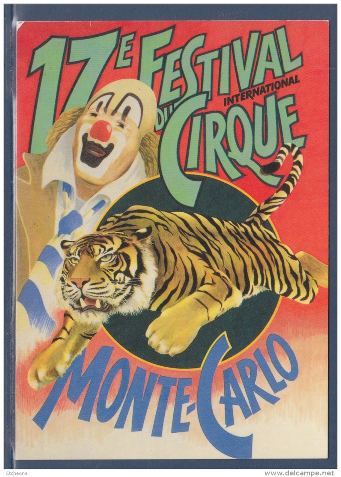= 1993 - 17ème Festival International Du Cirque De Monte Carlo Carte Correspondant Au Visuel Timbre 1854 Monaco - Zirkus