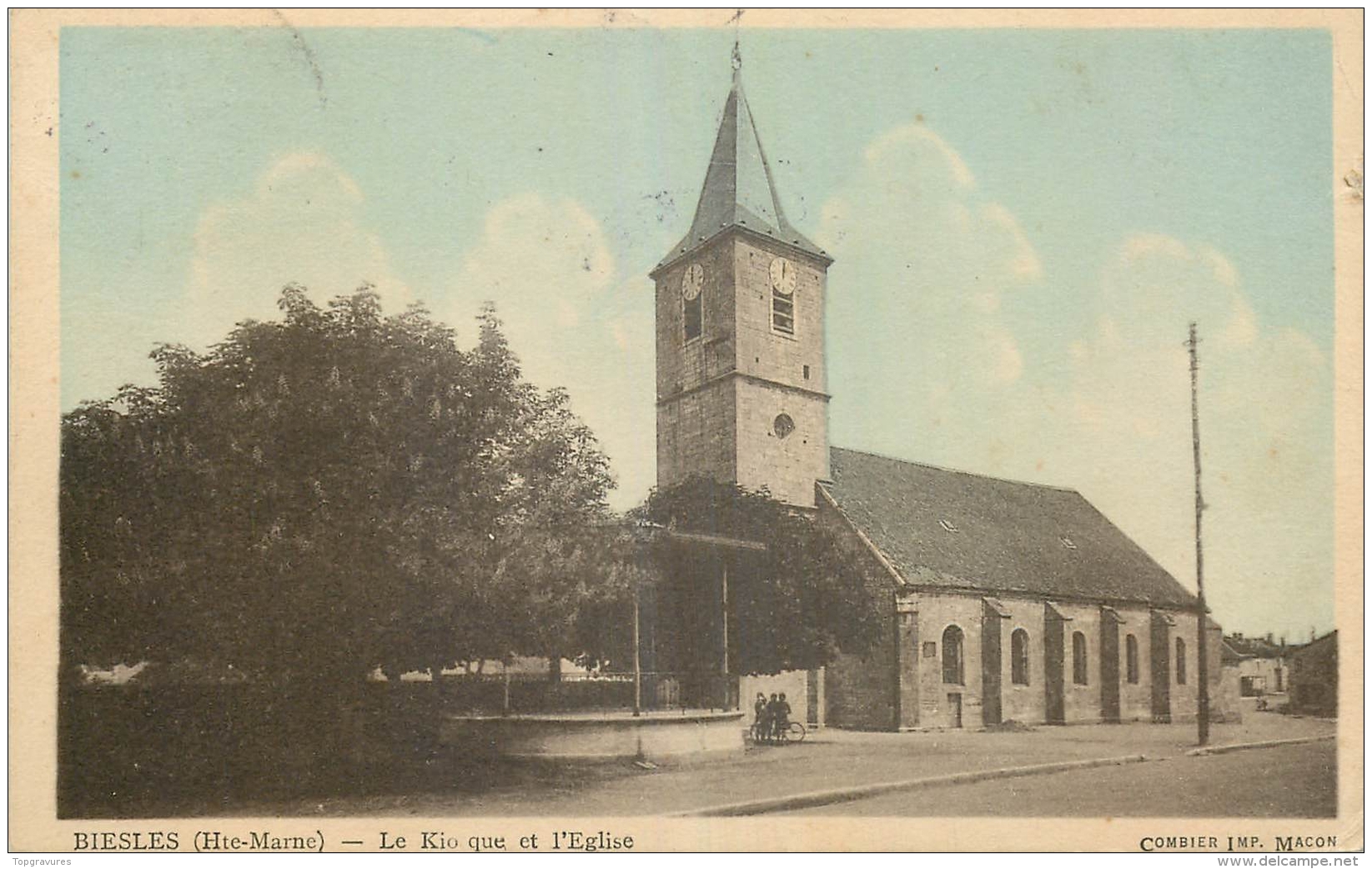 52 BIESLES KIOSQUE ET EGLISE CIM - Sonstige & Ohne Zuordnung