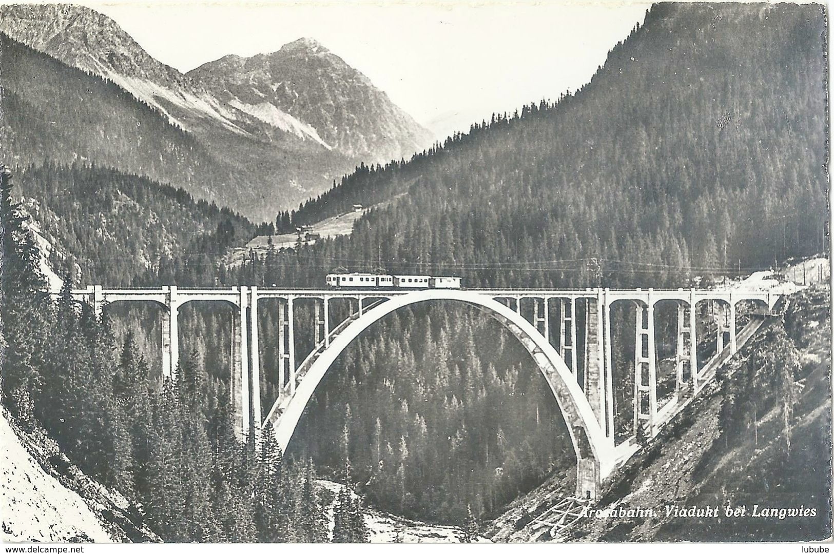 Arosa Bahn - Auf Dem Viadukt Bei Langwies               Ca. 1950 - Langwies