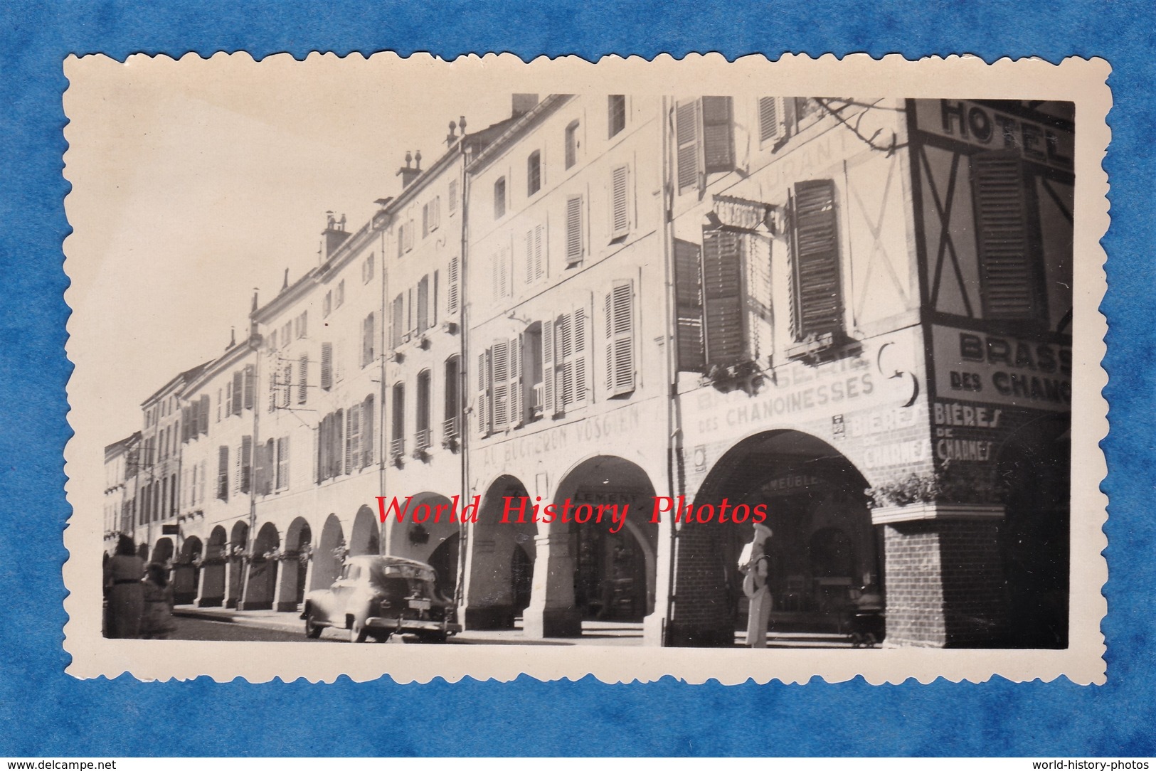 Photo Ancienne - REMIREMONT - Automobile - Au Bucheron Vosgien - Brasserie Des Chanoinesses Biére De Charmes - Vosges - Automobili