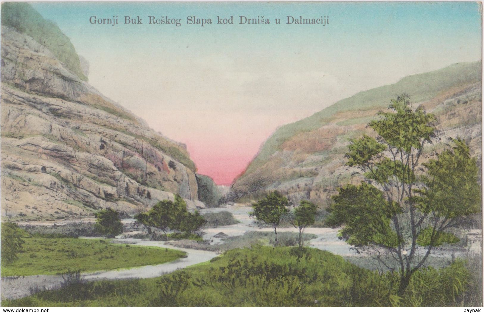 CRO1621   -    KRKA  --  GORNJI BUK ROSKOG SLAPA KOD DRNISA U DALMACIJI  -  NAKLADA IVAN SKELIN, DRNIS  / 1912 - Croazia