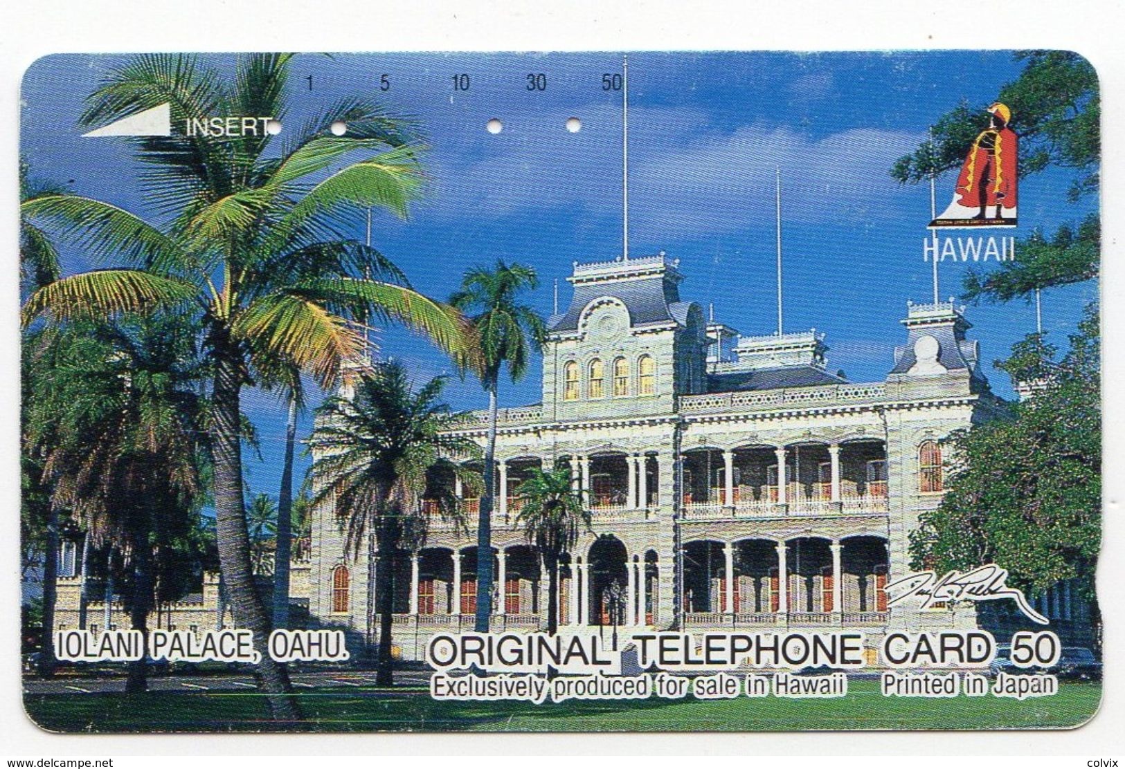 HAWAII  Télécarte Japonaise IOLANI PALACE OAHU Palmier - Hawaï