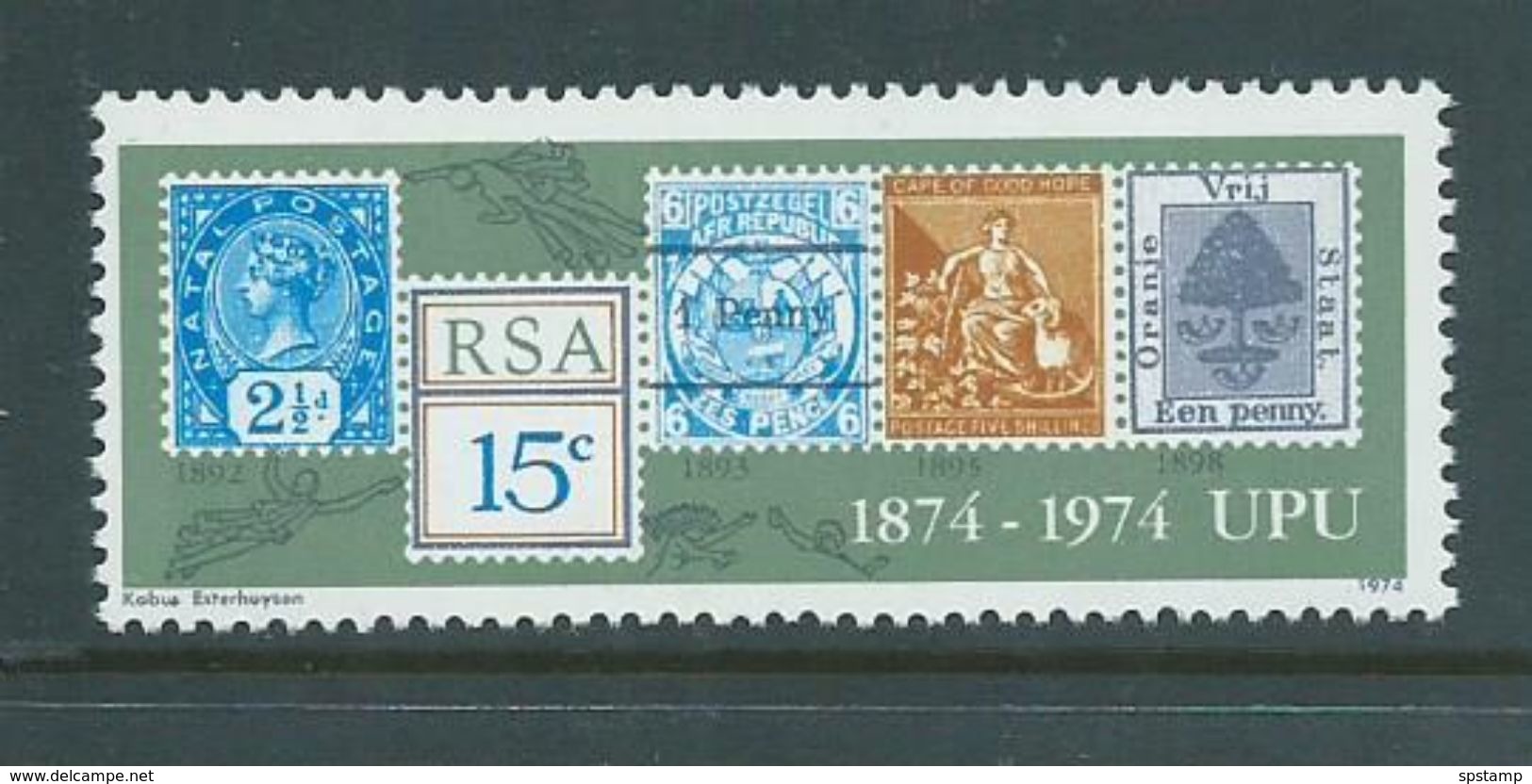 South Africa 1974 15c UPU Centenary MNH - Unused Stamps