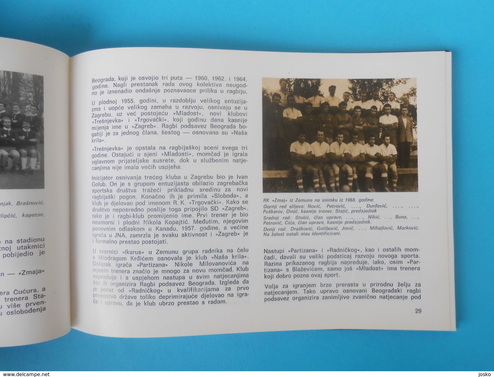 YUGOSLAV RUGBY FEDERATION 1954-1984 ... official book ( monograph ) * Yougoslavie Rugby Association monographie