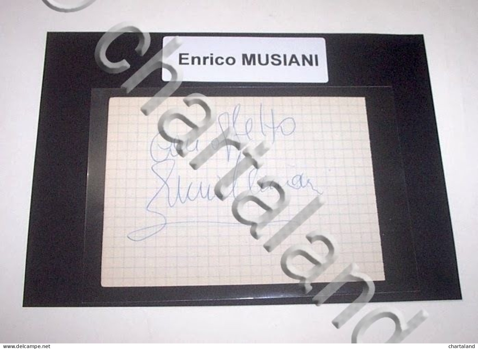 Autografo Originale Enrico MUSIANI - Foglietto - 1986 Ca. 109 - Altri & Non Classificati