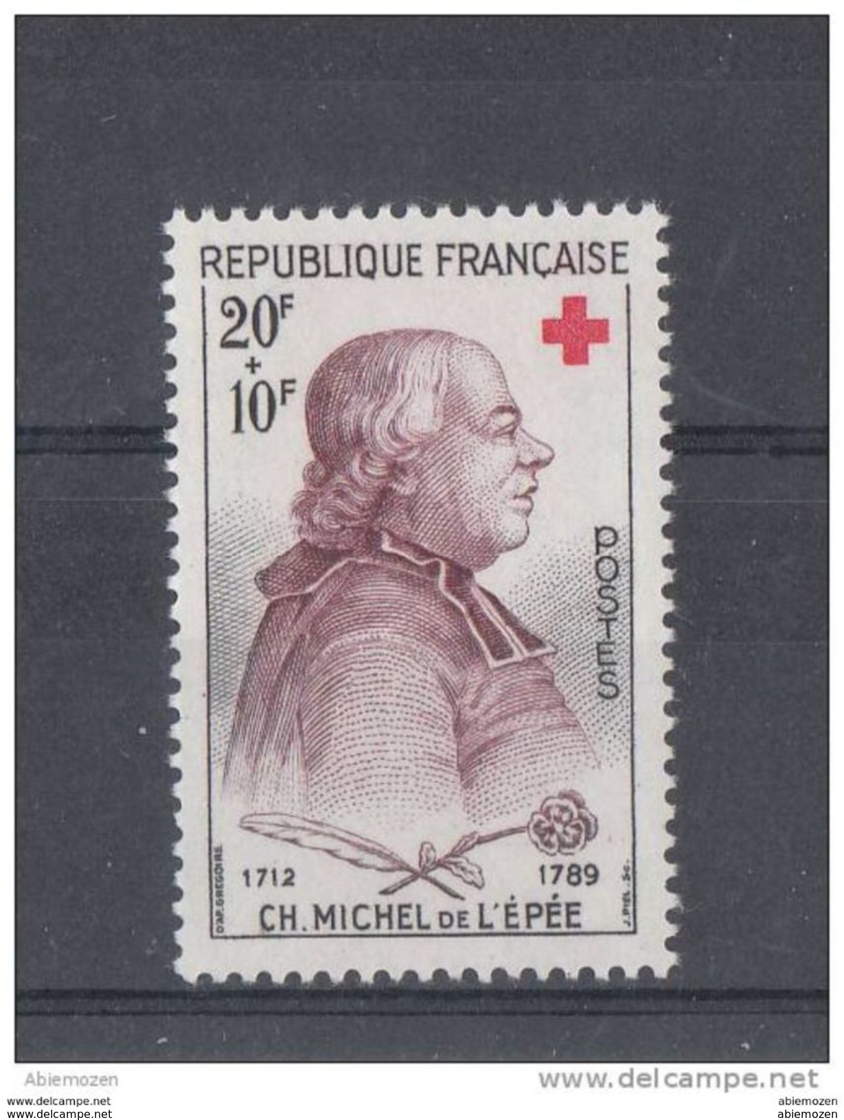 N° 1226 Croix Rouge Abbé De L'epée- Neuf** - France - Unused Stamps