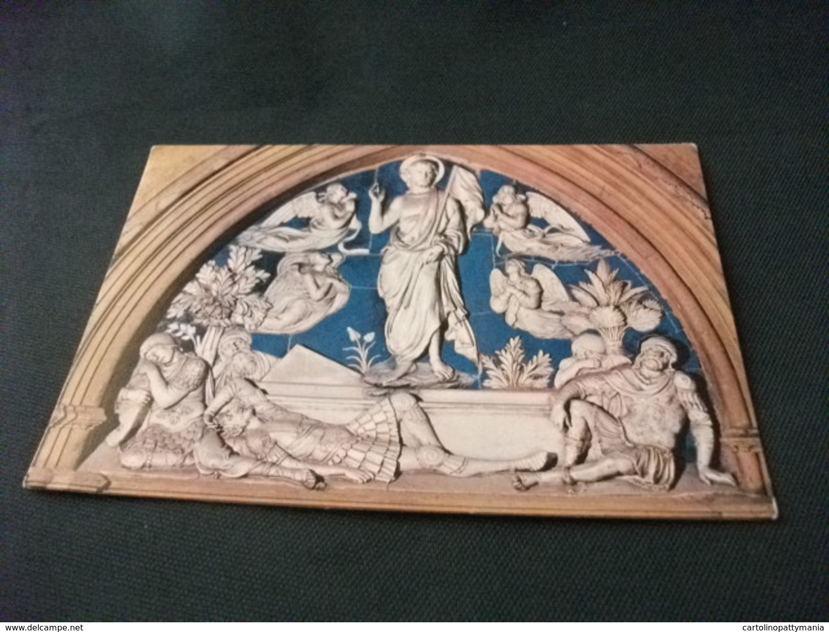 STORIA POSTALE FRANCOBOLLO COMMEMORATIVO NATALE ITALIA LUCA DELLA ROBIA RISURREZIONE FIRENZE DUOMO - Esculturas