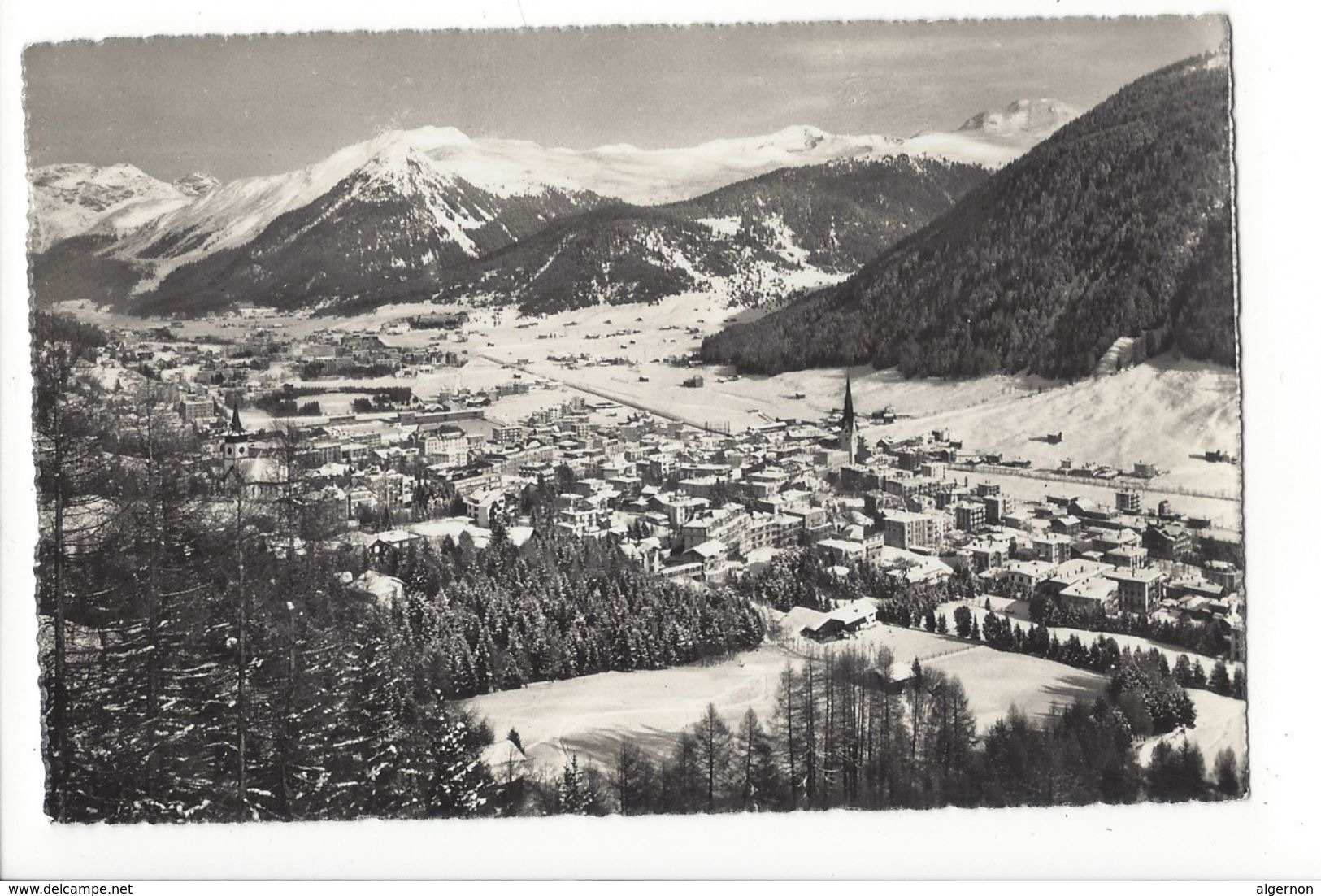 18326 - Davos Mit Seehorn Und Pischahorn Im Winter - Davos