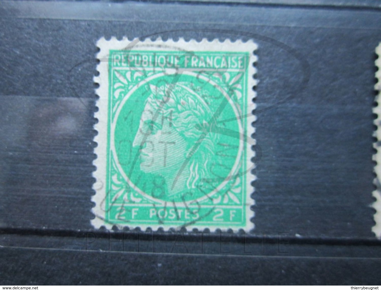 VEND BEAU TIMBRE DE FRANCE N° 680 , OBLITERATION " PARIS - RUE VIGNON " !!! - 1945-47 Cérès De Mazelin