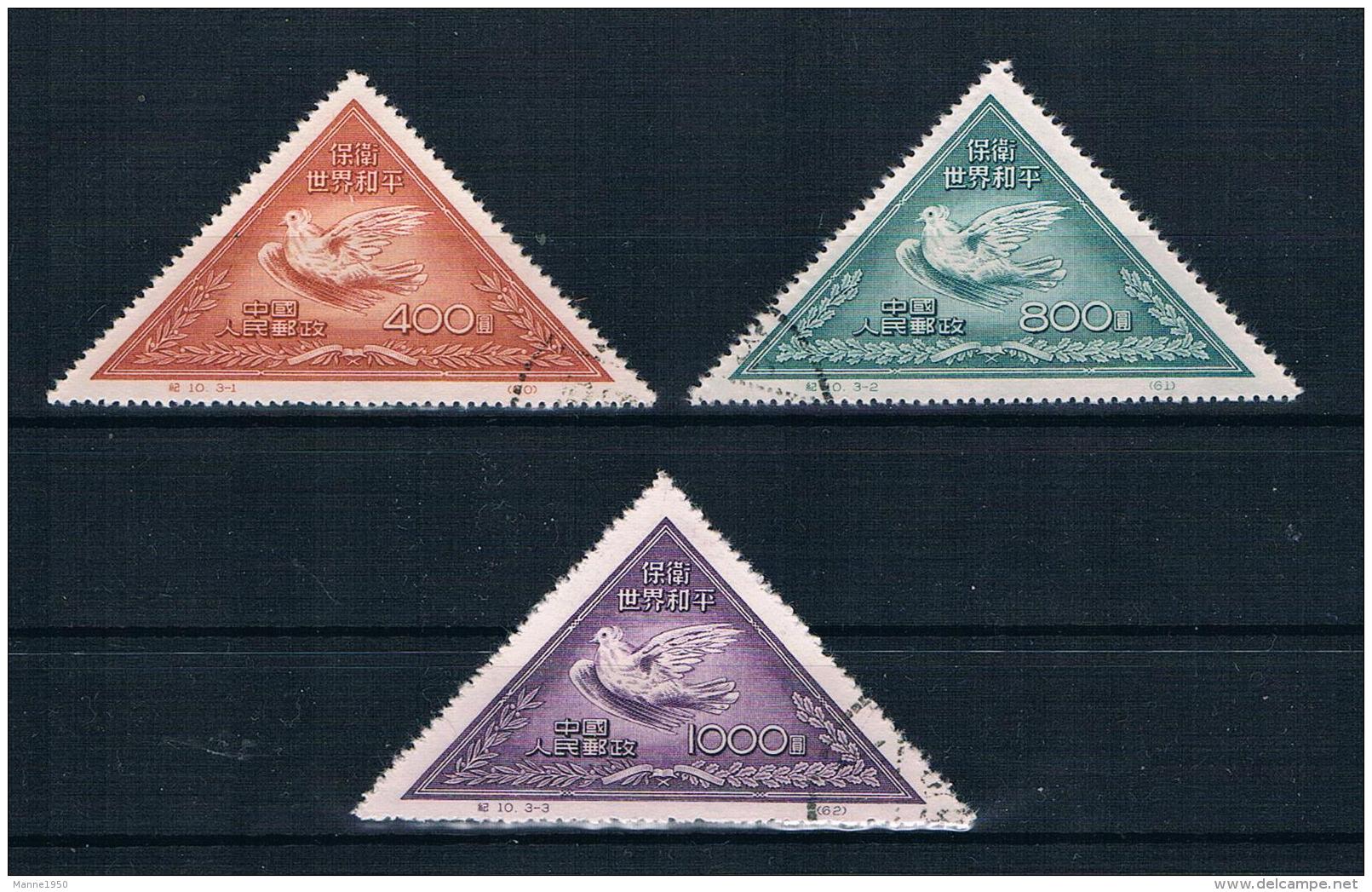China 1951 Frieden Mi.Nr. 113/15 I Kpl. Satz Gestempelt - Used Stamps