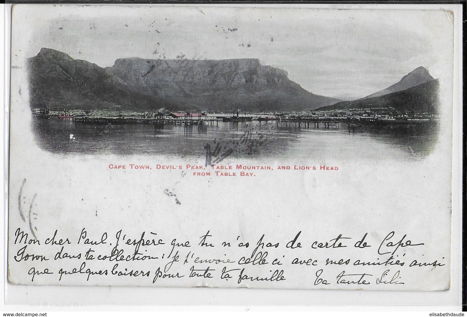 1905 - CARTE De SEA POINT (CAP DE BONNE ESPERANCE) => PARIS READRESSEE à FRANCFORT (ALLEMAGNE) Avec TYPE BLANC - RARE ! - 1900-29 Blanc