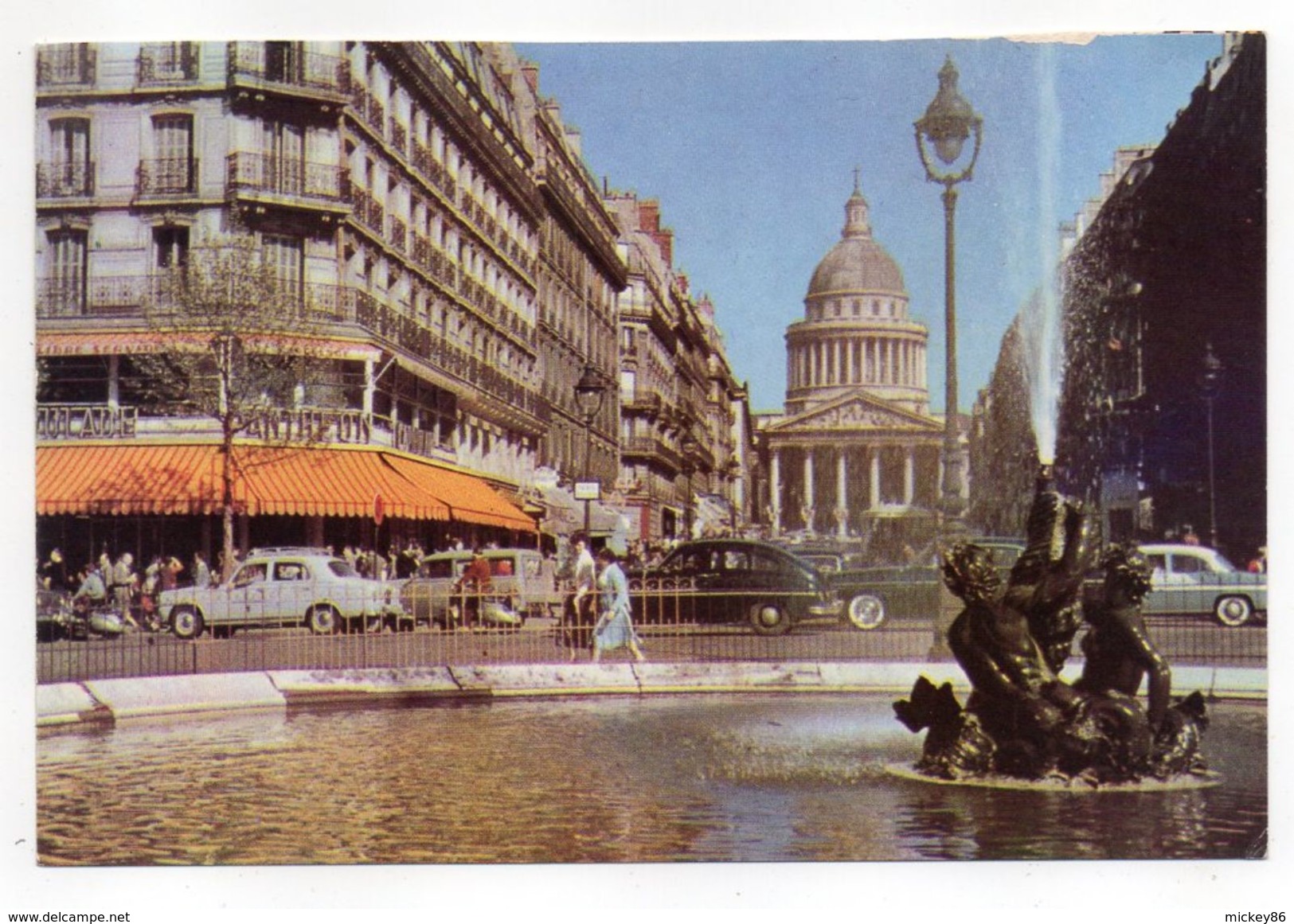 PARIS--Le Panthéon (animée,belles Voitures  Dont Peugeot 403 ) - Passenger Cars