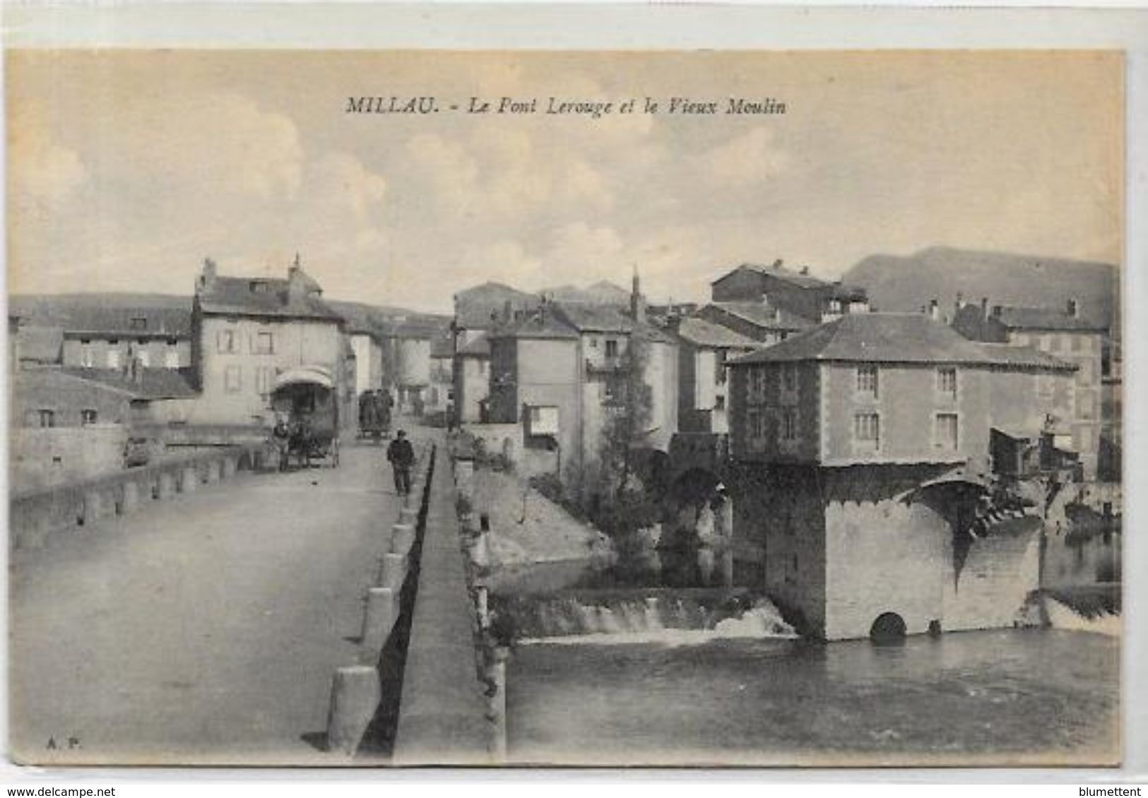 CPA Millau Aveyron écrite Moulin - Millau