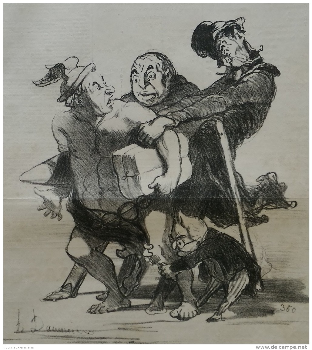 1851 Honoré DAUMIER - ACTUALITÉS N° 257 LE COMMERCE - JOURNAL LE CHARIVARI - 1850 - 1899