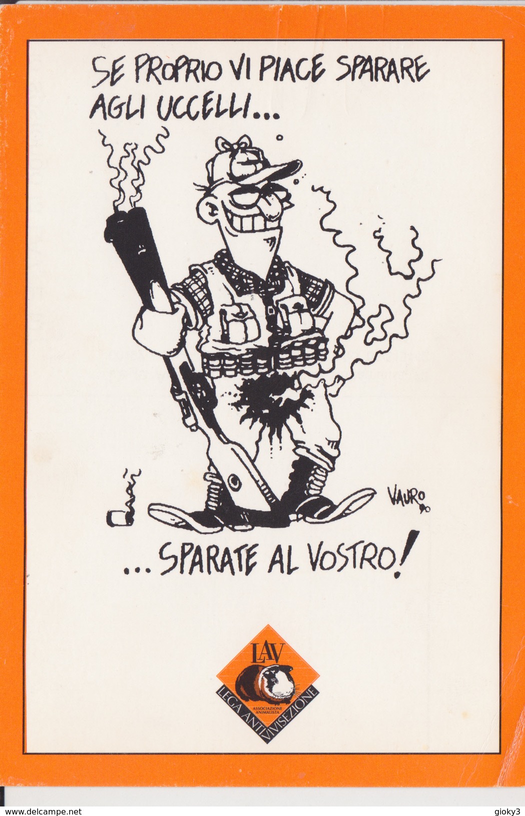 CARTOLINA UMORISTICA ILLUSTRATORE VAURO PUBBLICITA' LAV - Humor