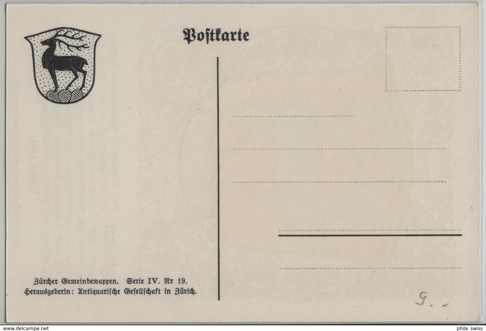 Eglisau - Zürcher Gemeindewappen No. 19 - Eglisau