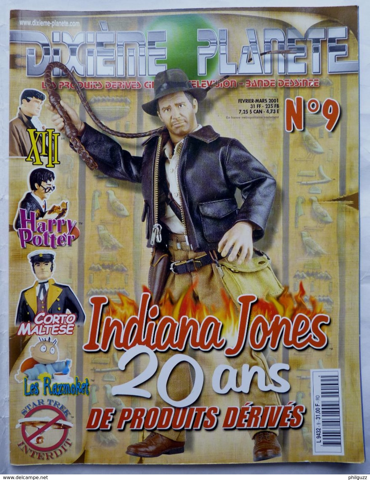 DIXIEME PLANETE N° 9 MAGAZINE INDIANA JONES 20 ANS DE PRODUITS DERIVES - XIII - CORTO MALTESE - Harry POTTER .... - Autres & Non Classés