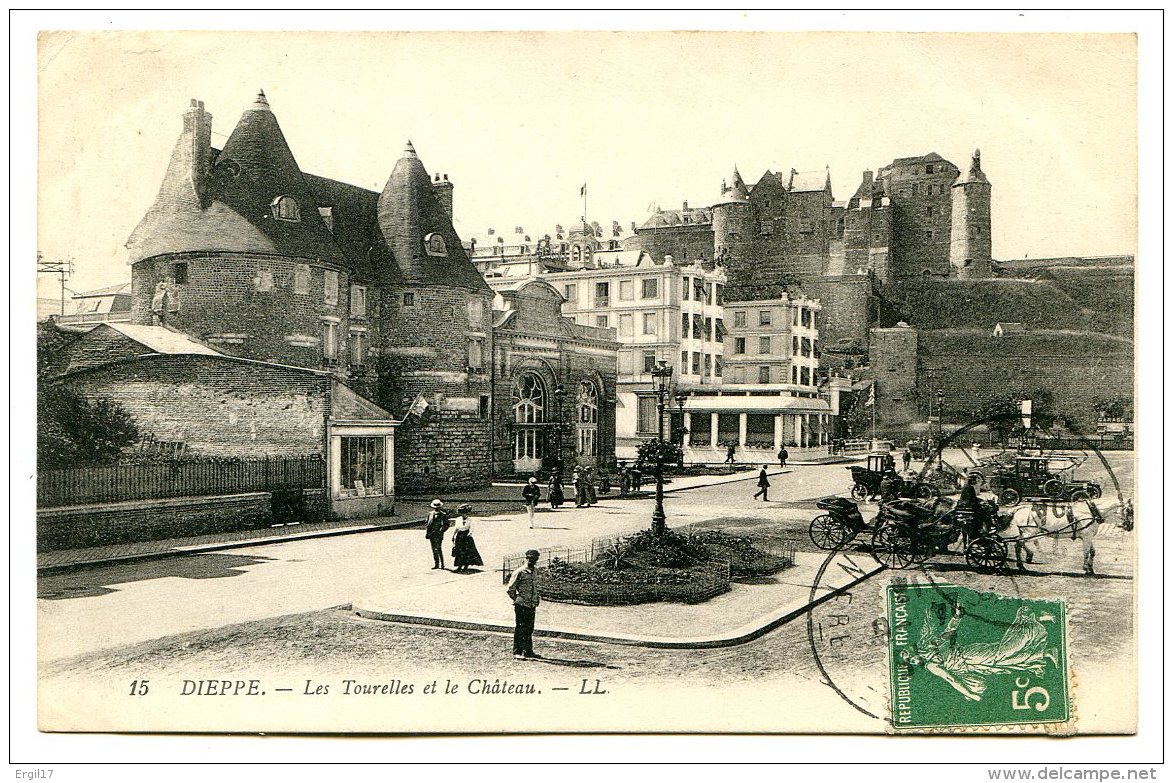 76200 DIEPPE - Lot De 5 CPA  - Jetées, Phares - Tourelles, Château - Rue Aguado - Bld De Verdun - Courriers D'Angleterre - Dieppe