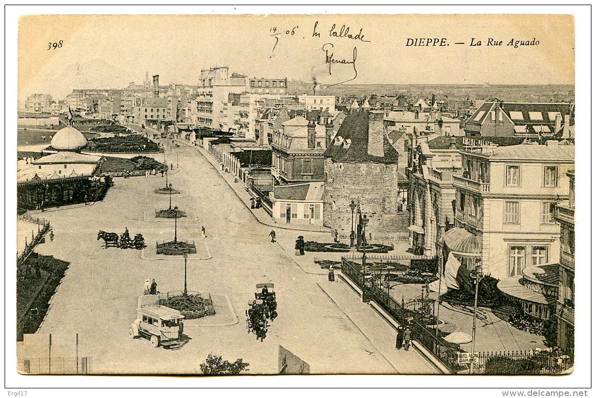 76200 DIEPPE - Lot De 5 CPA  - Jetées, Phares - Tourelles, Château - Rue Aguado - Bld De Verdun - Courriers D'Angleterre - Dieppe