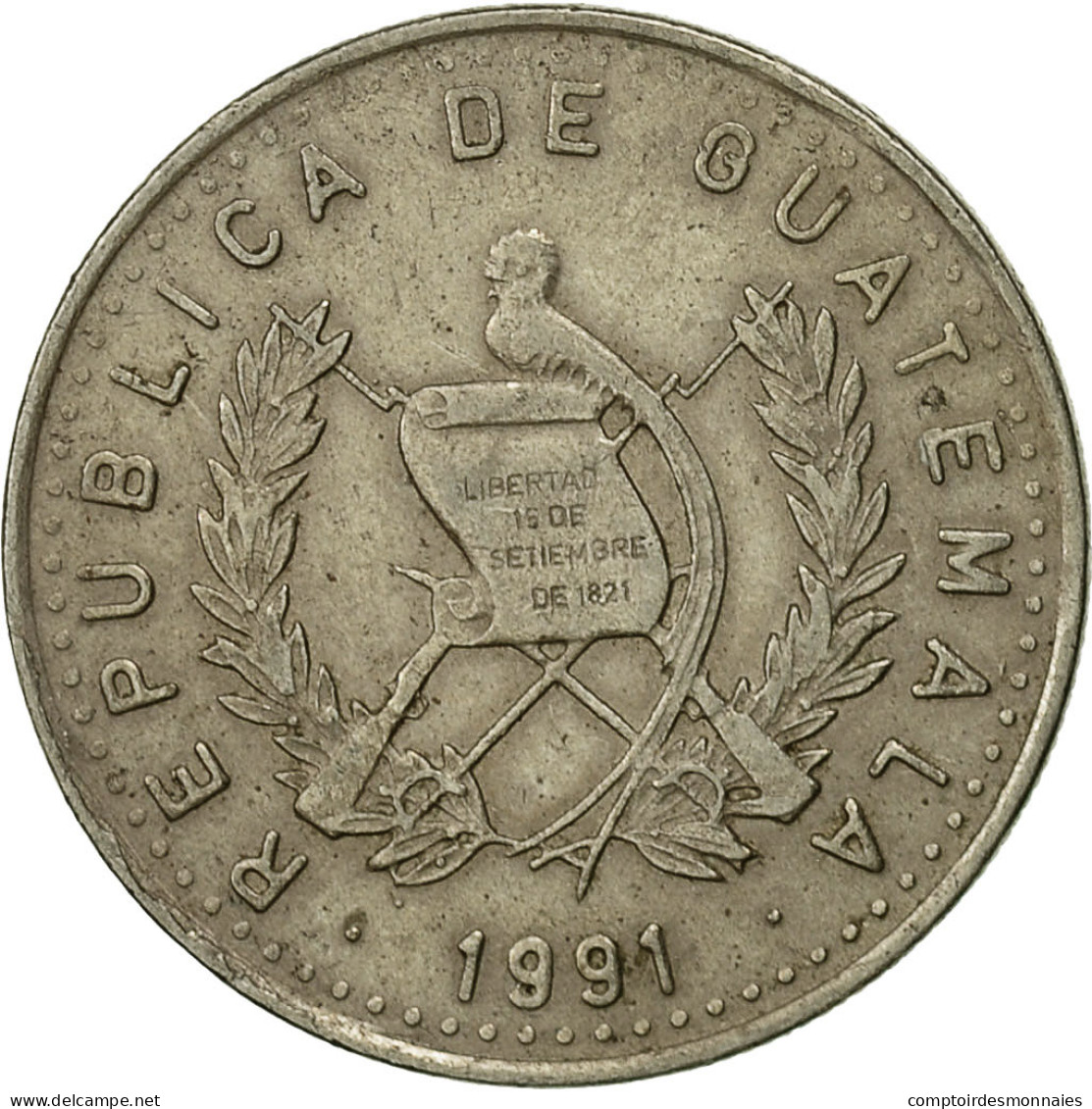 Monnaie, Guatemala, 10 Centavos, 1991, TTB, Copper-nickel, KM:277.5 - Guatemala