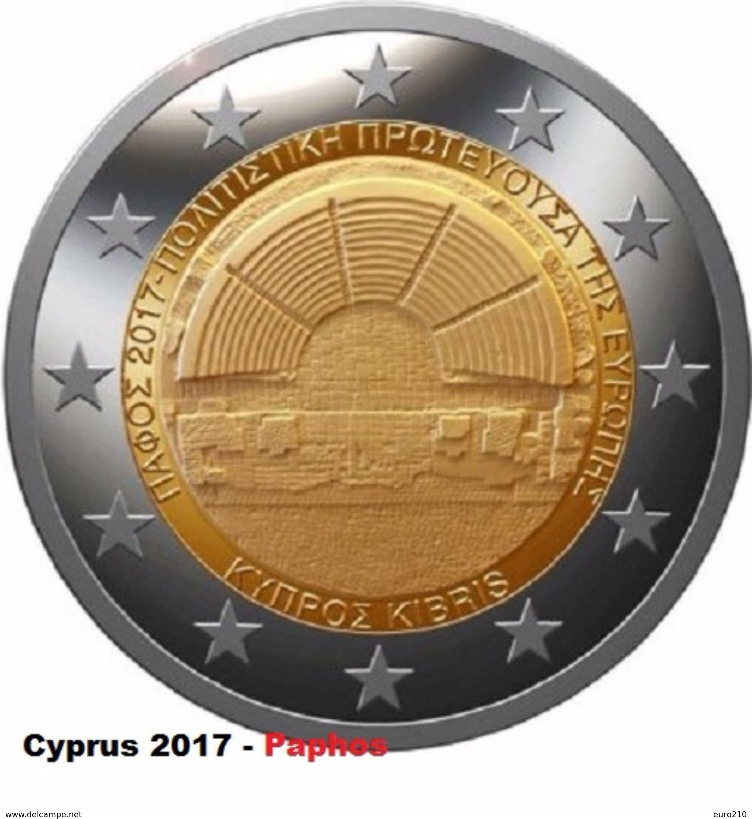 CIPRO - 2 Euro 2017 - PAFO - UNC - Cipro