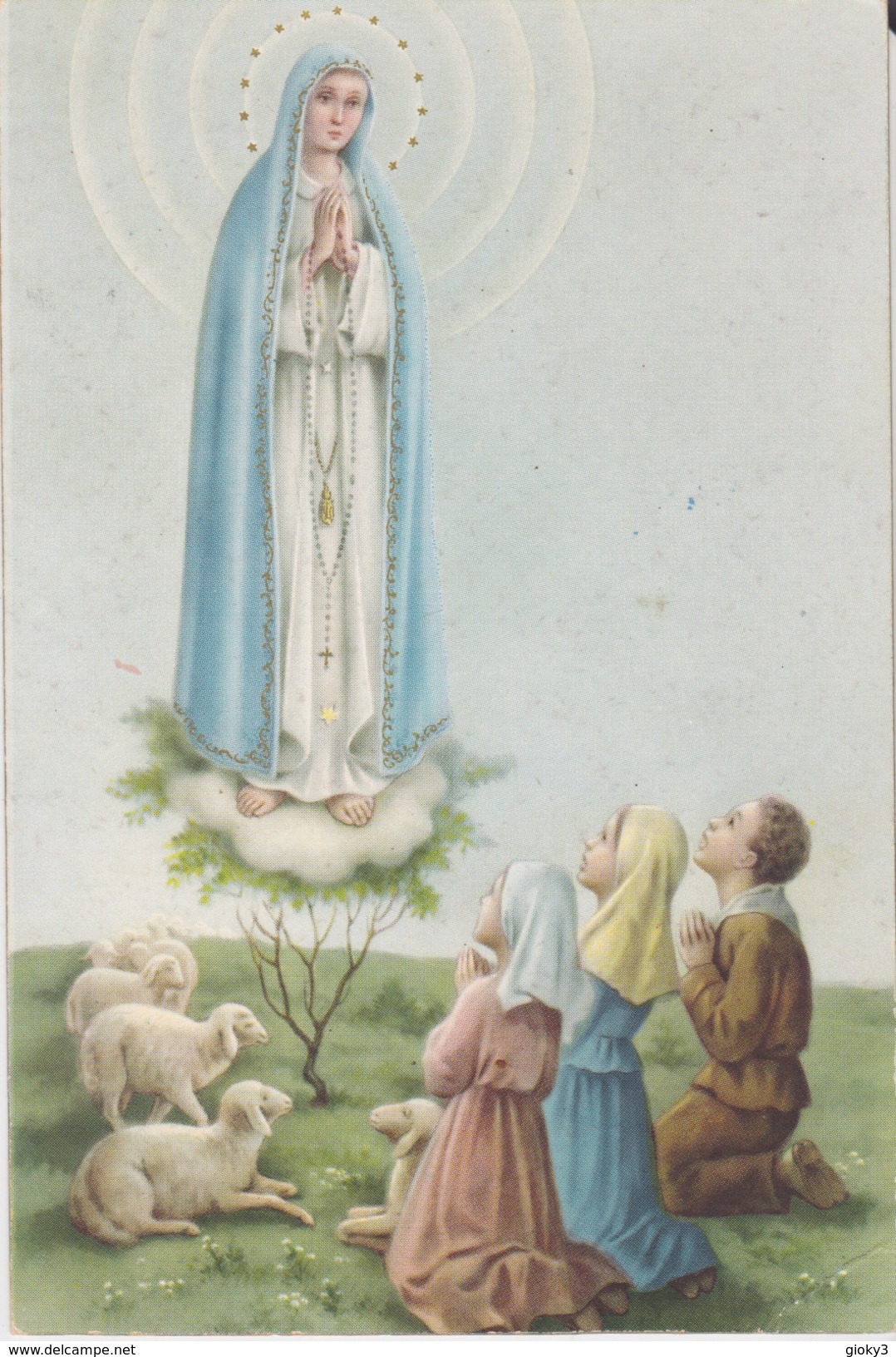 CARTOLINA MADONNA DI FATIMA CHE SI VENERA NELLA CHIESETTA DI TARANTO - Virgen Mary & Madonnas