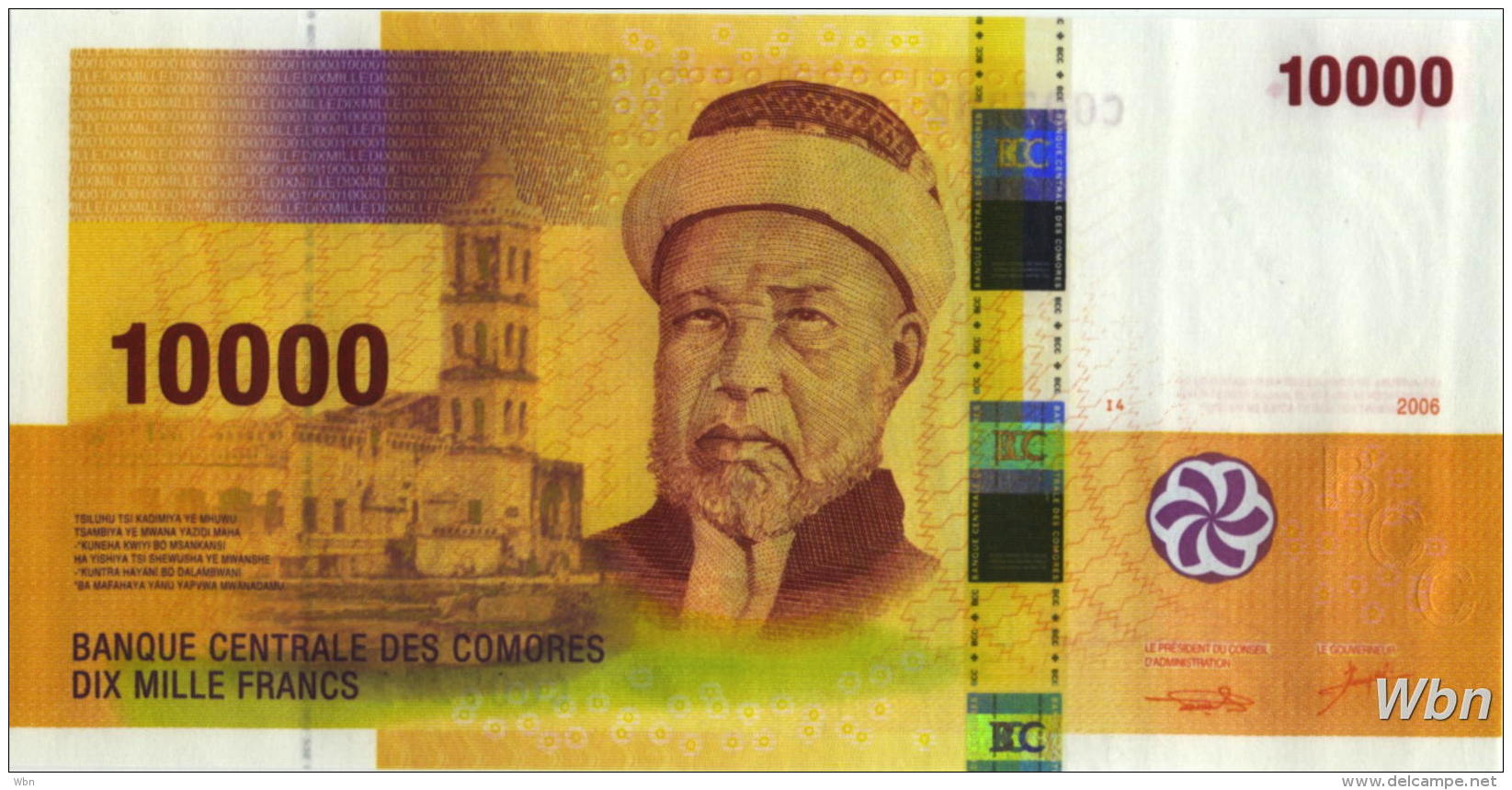 Comores 10000 Francs (P19) 2006 -UNC- - Comoros