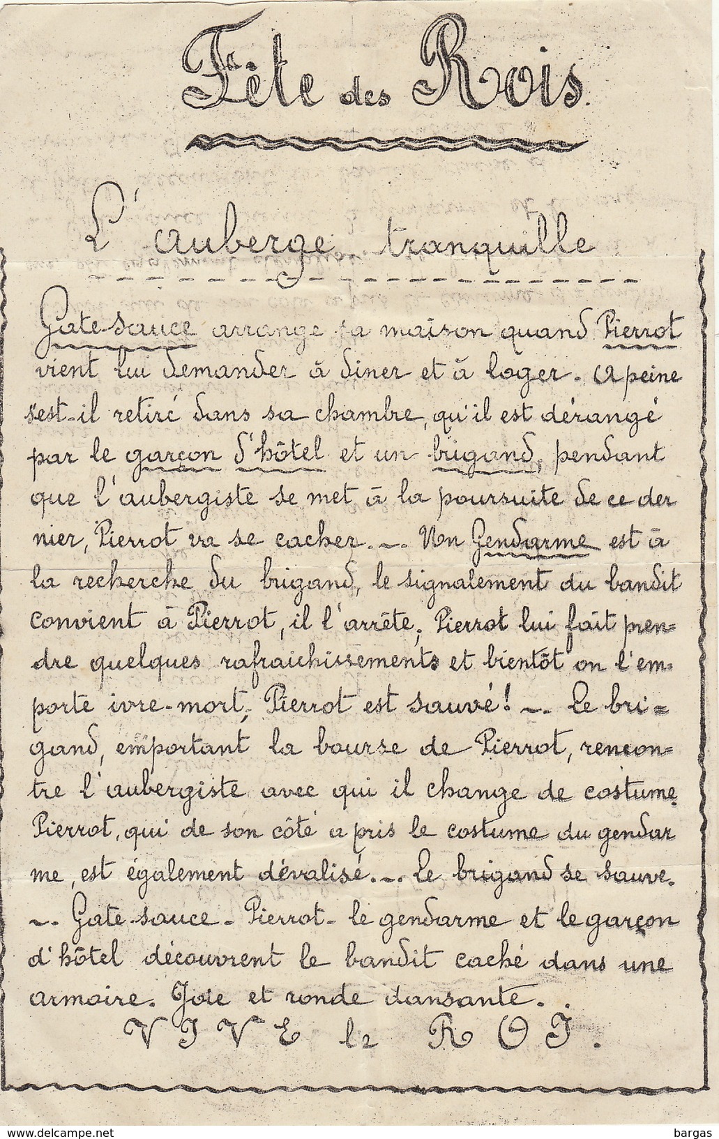 Programme De Théâtre Illustré L'auberge Tranquille 1896 Fêtes Des Bois Belgique - Programmes