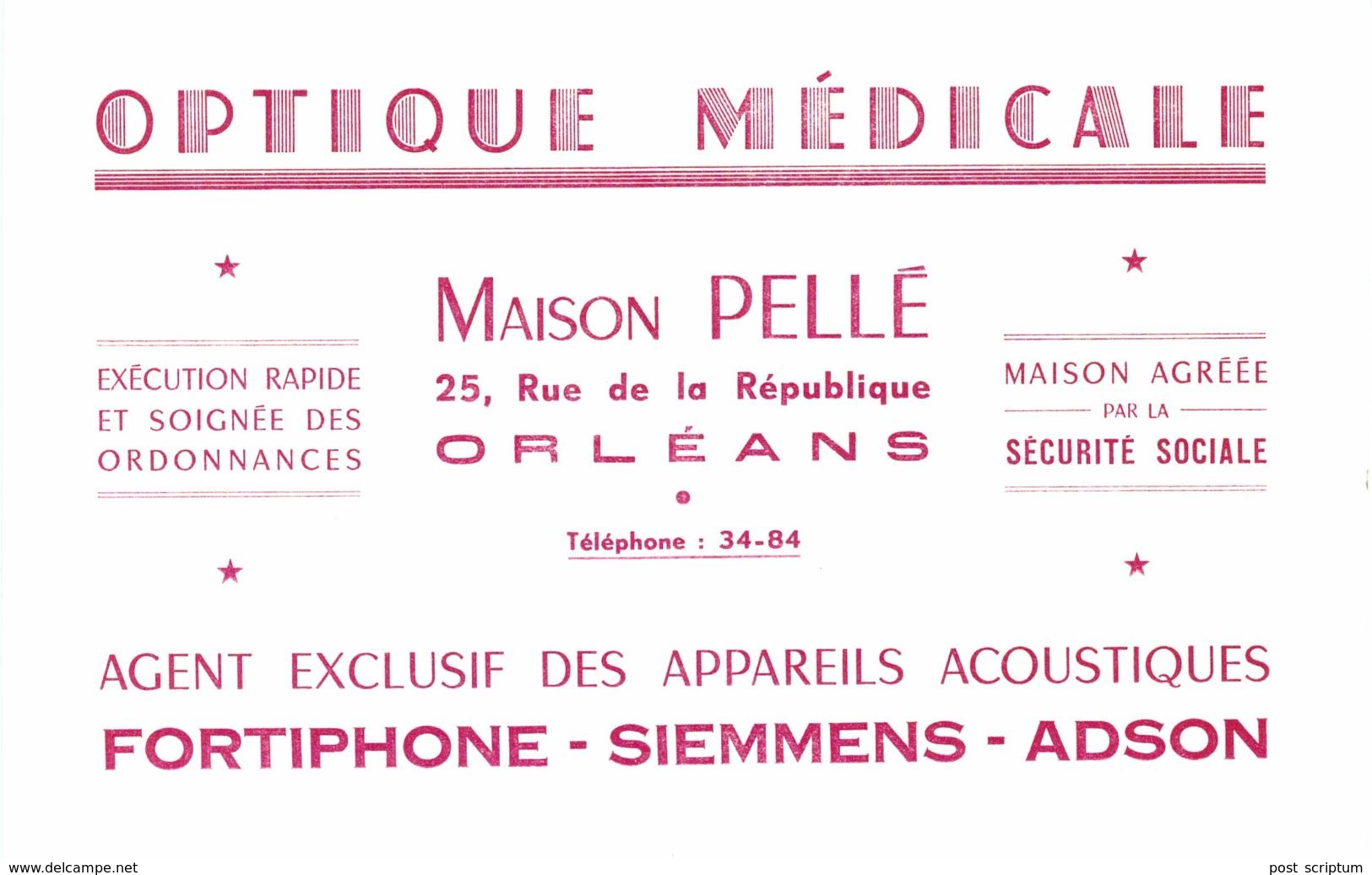 Vieux Papiers - Buvard - Médical -  Optique Médicale Maison Pellé Orléans - Drogisterij En Apotheek