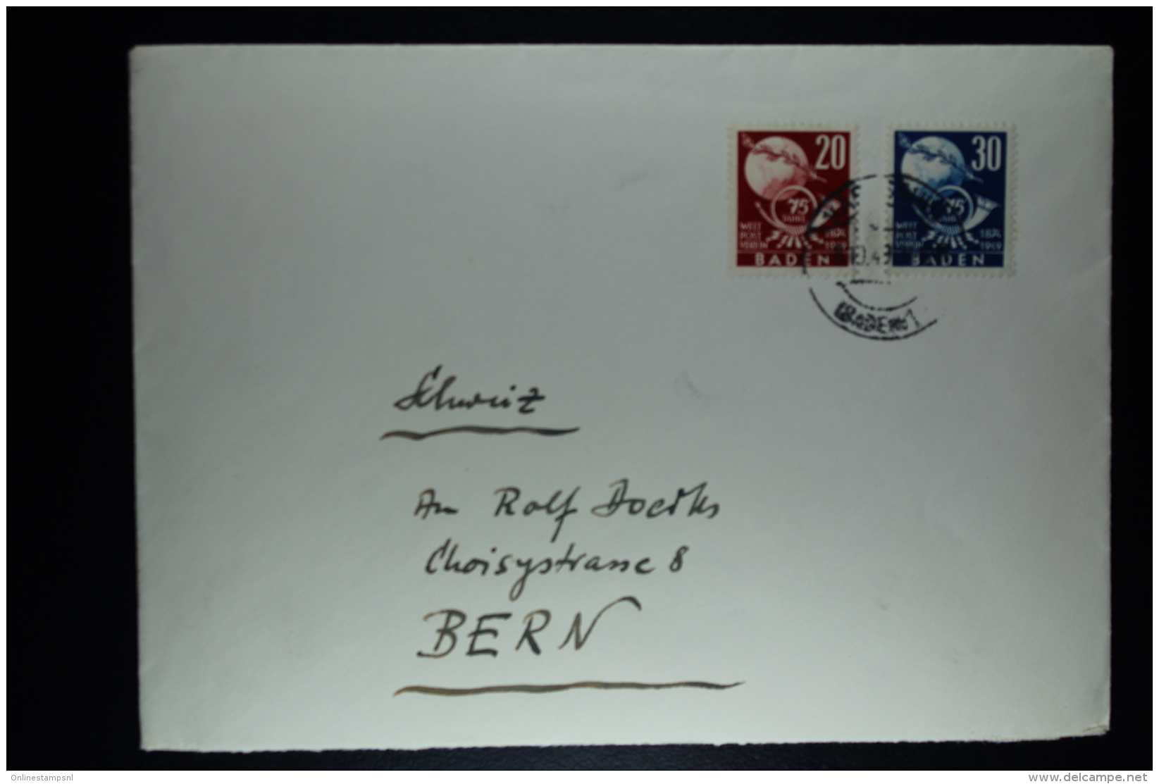 Deutschland  Cover 1949 Mi Nr 56 -57 - Baden