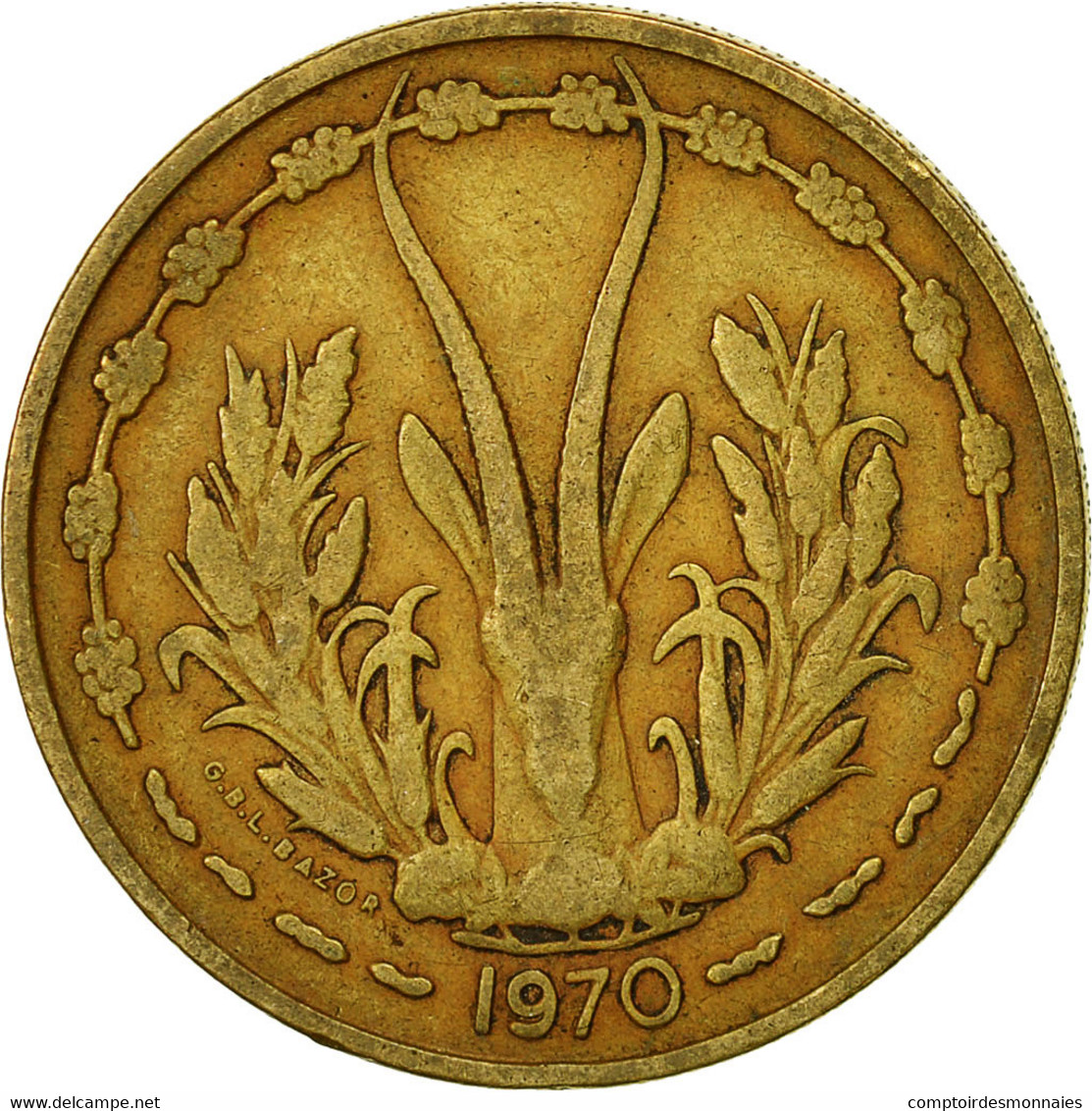 Monnaie, West African States, 25 Francs, 1970, Paris, TTB, Aluminum-Bronze, KM:5 - Ivoorkust