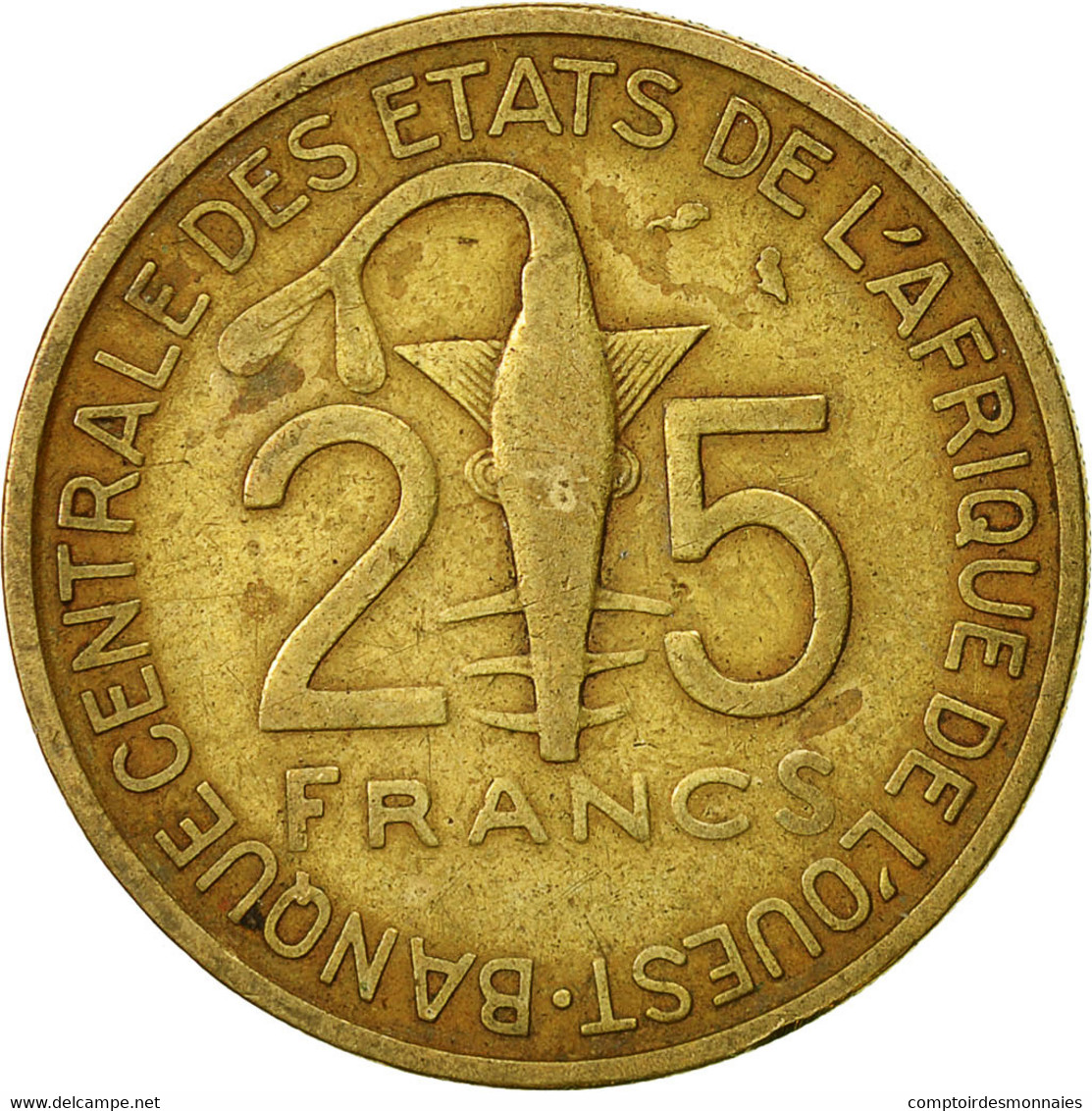 Monnaie, West African States, 25 Francs, 1970, Paris, TTB, Aluminum-Bronze, KM:5 - Côte-d'Ivoire