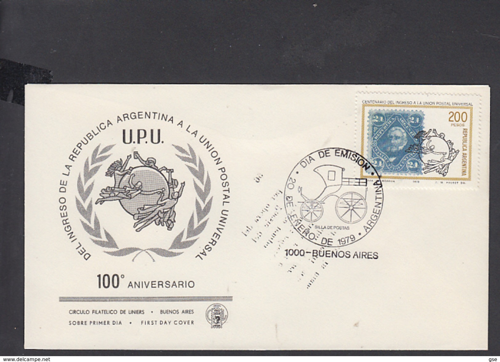 ARGENTINA  1979 - FDC - Yvert  1161 - Centenario Ingresso U.P.U. - FDC