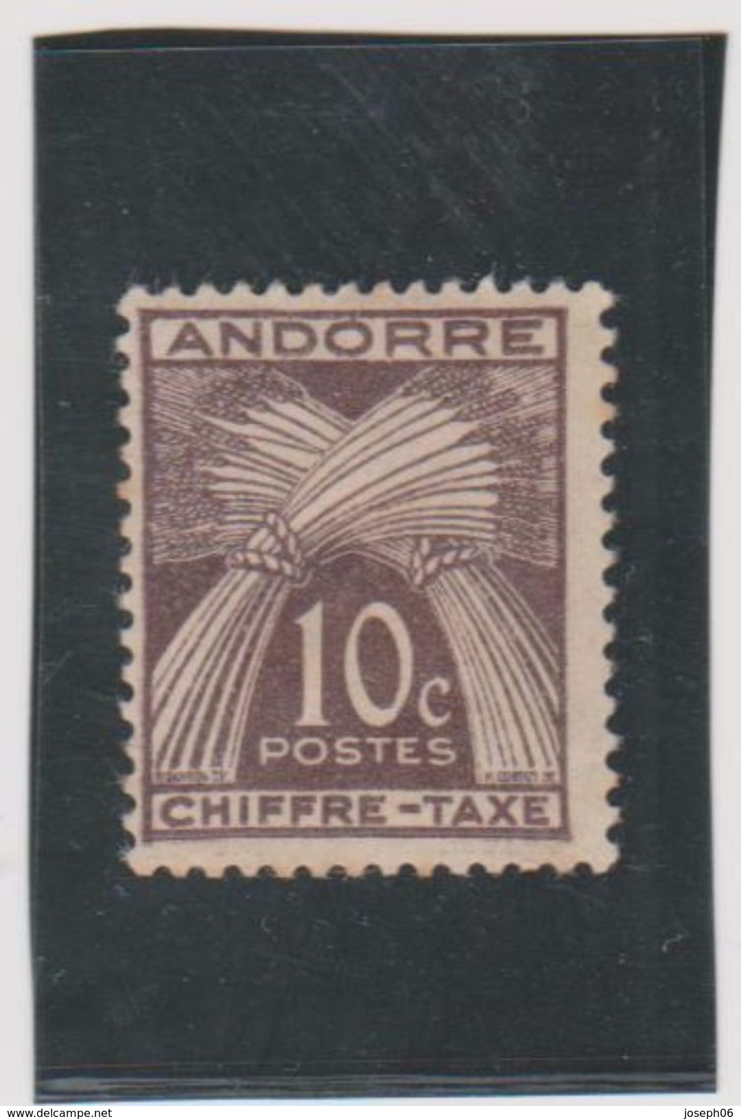 ANDORRE  Français   1943-46  Taxe  Y.T. N° 21  NEUF* - Unused Stamps