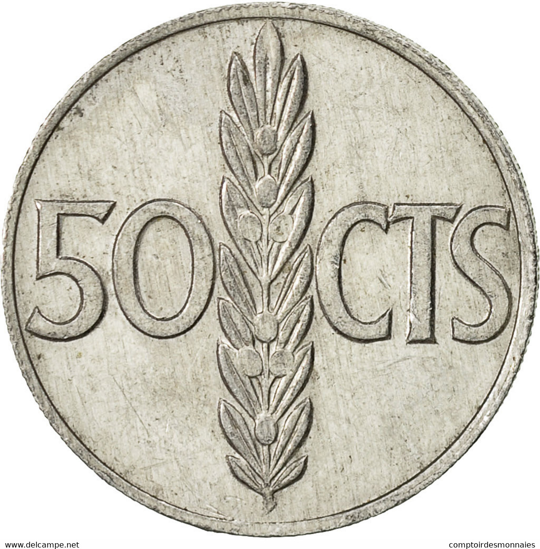 Monnaie, Espagne, Francisco Franco, Caudillo, 50 Centimos, 1971, TTB, Aluminium - 50 Centimos