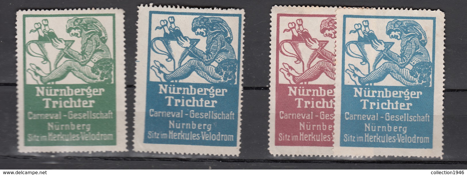 Nürnberger Trichter,4W,Carneval-Gesellschaft Nürnberg,Sitz Im Herkules Velodrom,Ungebraucht,(C286) - Fantasie Vignetten