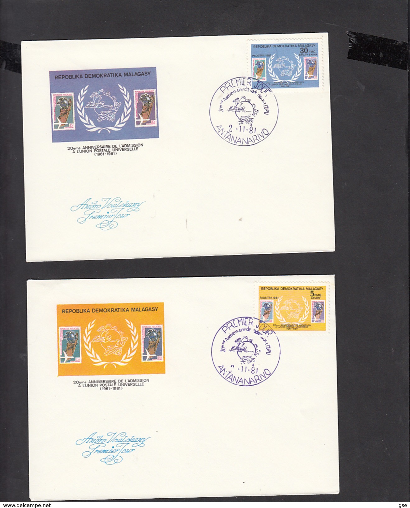 MADAGASCAR  1981 - FDC - Annullo Speciale - U.P.U. - Madagascar (1960-...)