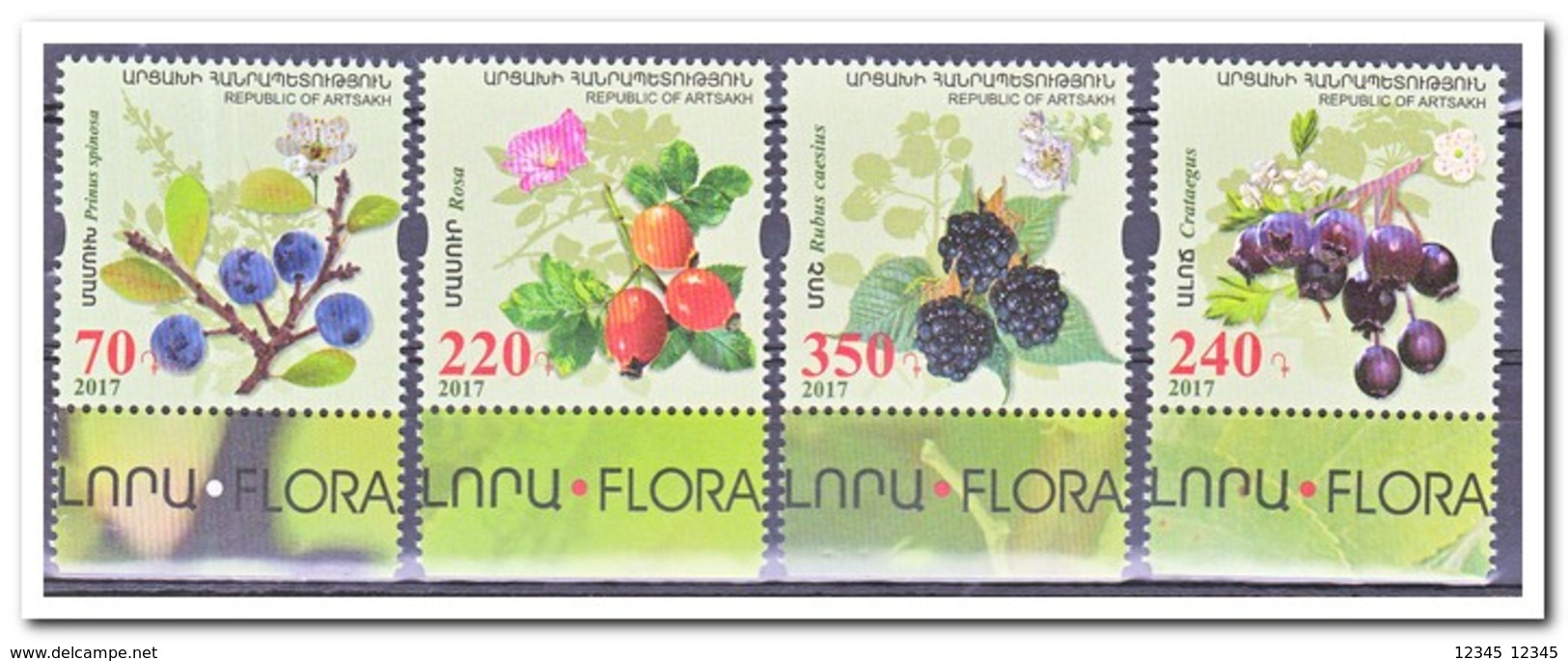 Nagorno Karabaki 2017, Postfris MNH, FRUIT / FLORA - Andere-Azië