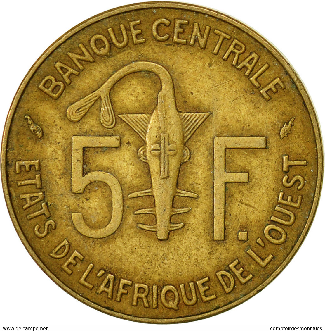 Monnaie, West African States, 5 Francs, 1975, Paris, TTB - Costa De Marfil