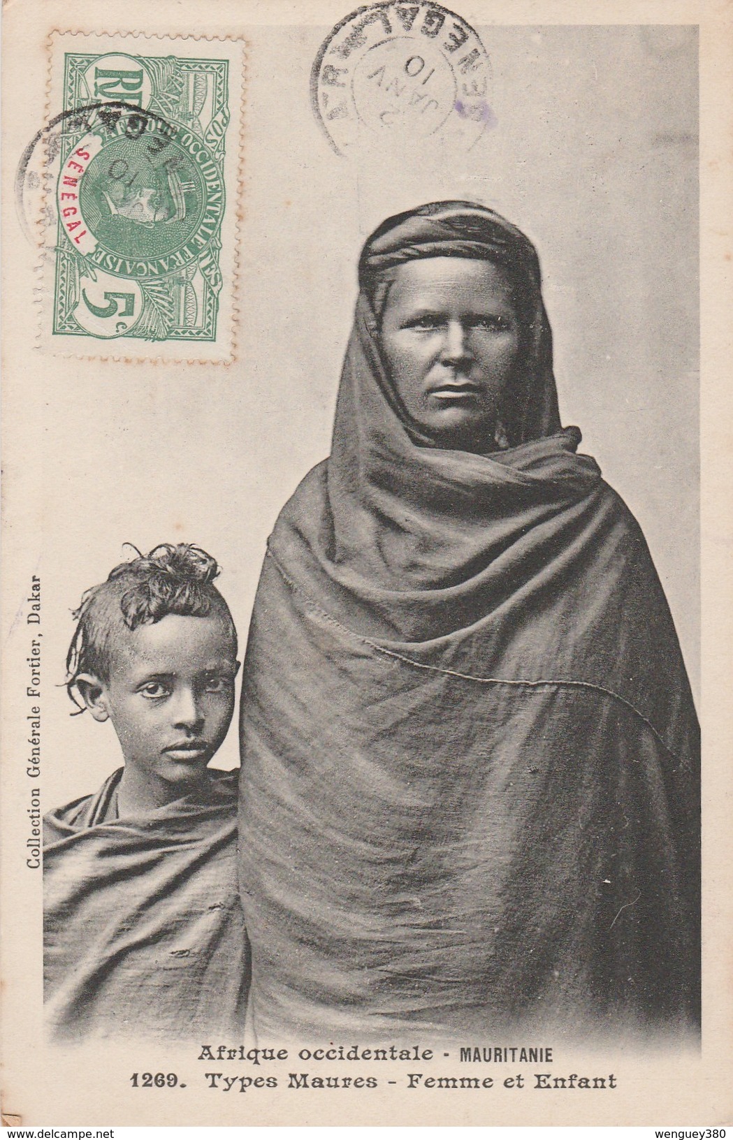 MAURITANIE     Types Maures -Femme Et Enfant   PLAN 1910 - Mauritania