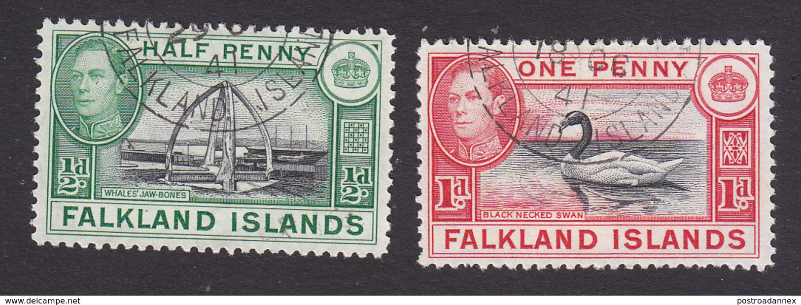 Falkland Islands, Scott #84-85, Used, George VI And Scenes Of Falkland Islands, Issued 1938 - Falkland Islands