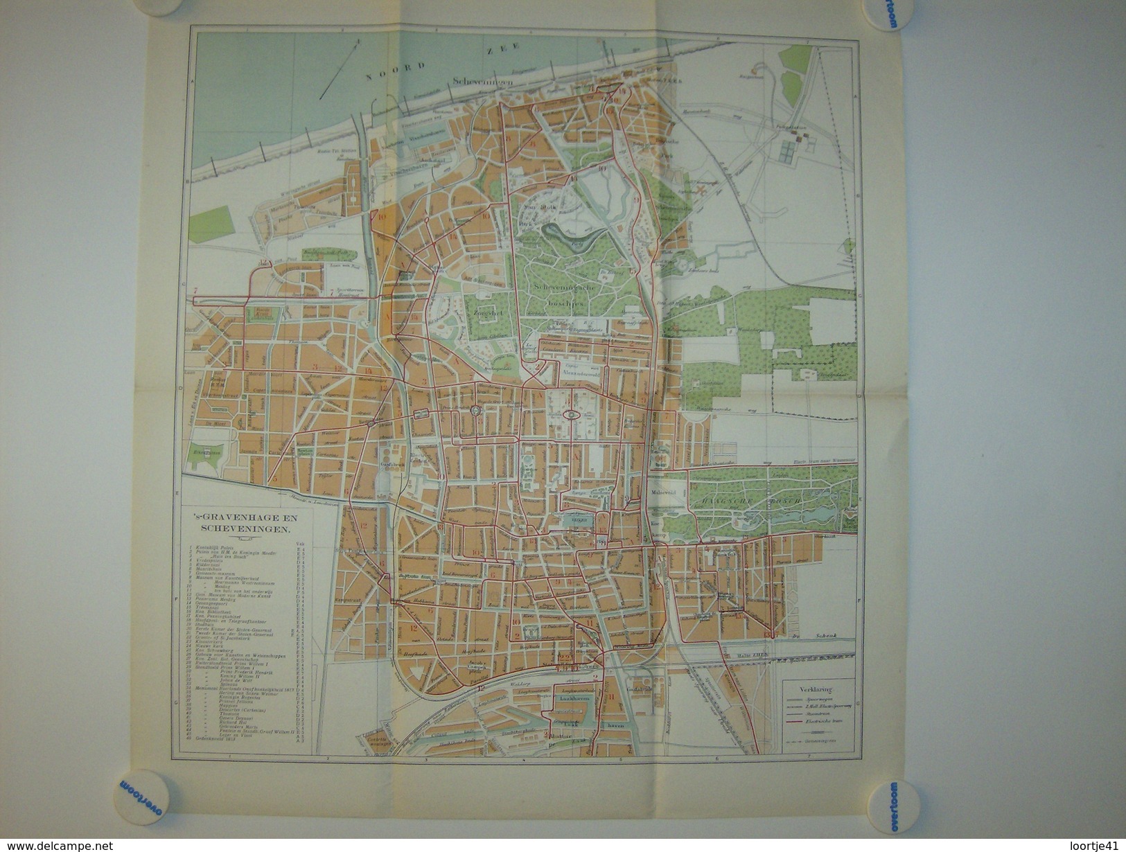 Kaart Carte Map - Plattegrond Van 'S Gravenhage En Scheveningen - Uitgave J. Smulders & Co - Cartes Géographiques