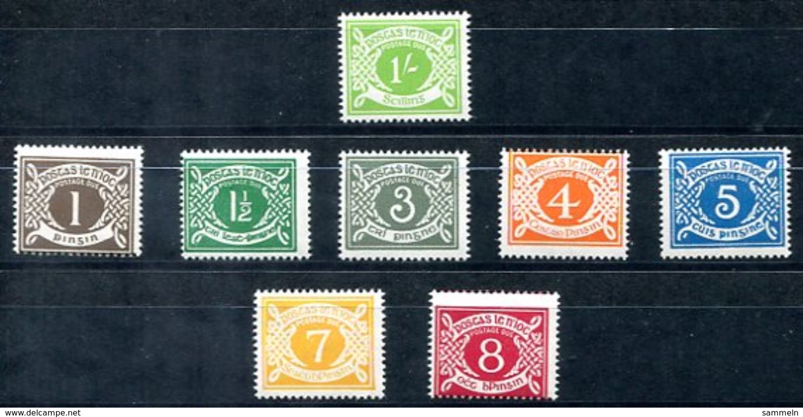 6479 - IRLAND - Postfrische Portomarken Mi.Nr. 14 + 15-21 /  Mnh Tax Stamps - Postage Due