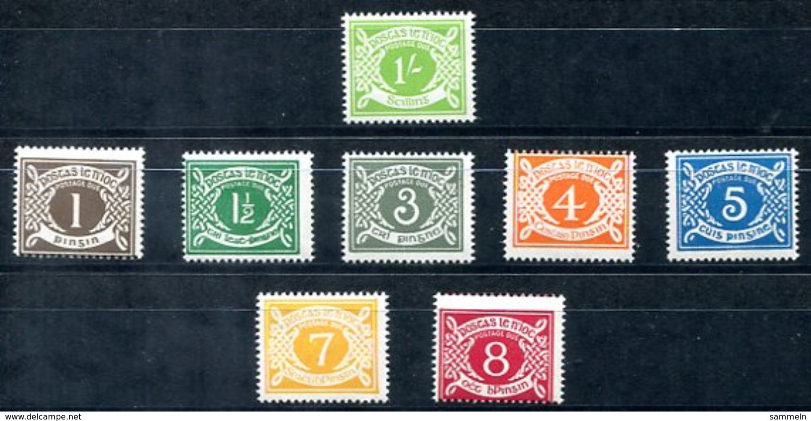 6479 - IRLAND - Postfrische Portomarken Mi.Nr. 14 + 15-21 /  Mnh Tax Stamps - Portomarken