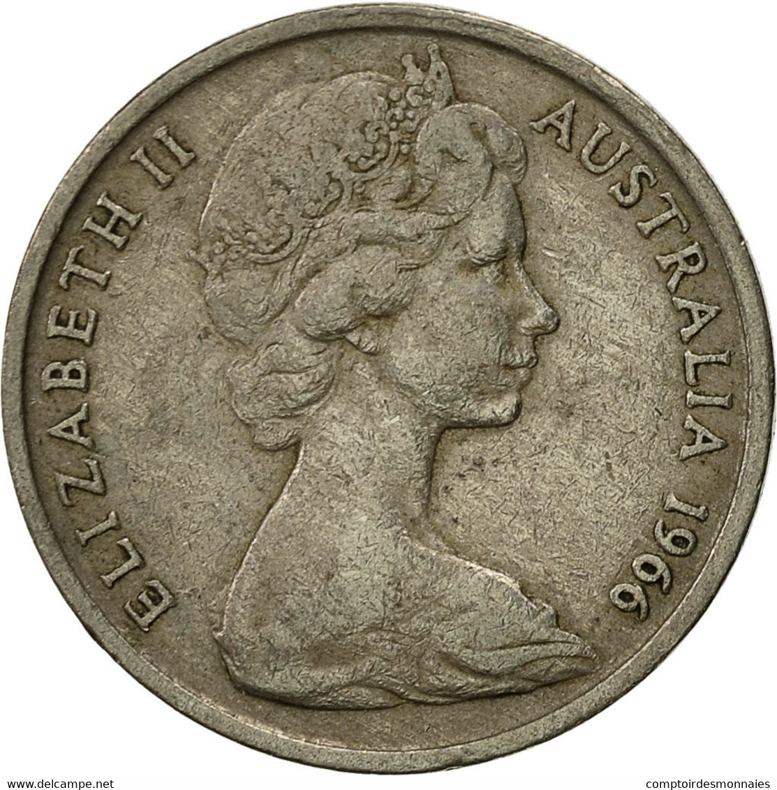 Monnaie, Australie, Elizabeth II, 10 Cents, 1966, TTB, Copper-nickel, KM:65 - 10 Cents