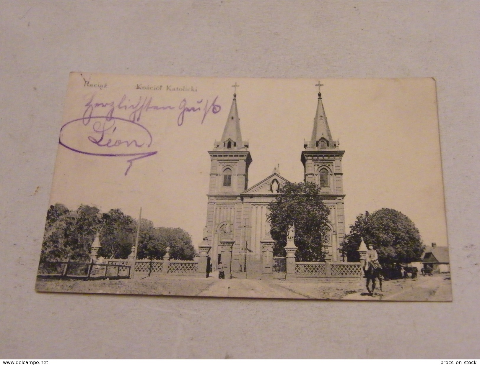 Carte Postale Russie Raciaz Eglise Catholique 1915 - Russia