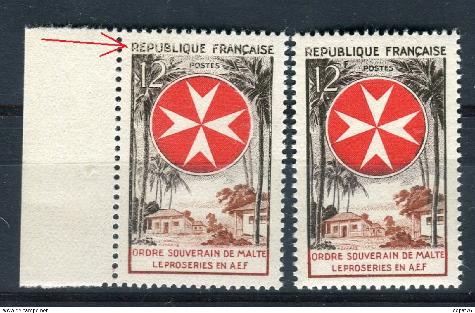 France -  Variété N°Yvert 1062 , Légende Creusé De Blanc + 1 Normal, Neufs Luxe  - Ref V210 - Neufs