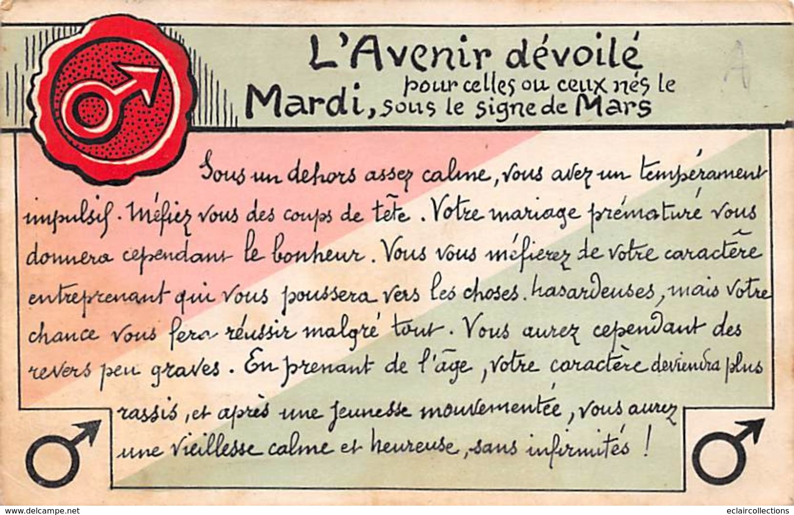 Diable -Sorcier-Lutins-Horoscope-Voyance Hypnotisme-Fakir :Horoscope Cartomancie  L'Avenir Dévoilé   (voir Scan) - Other & Unclassified