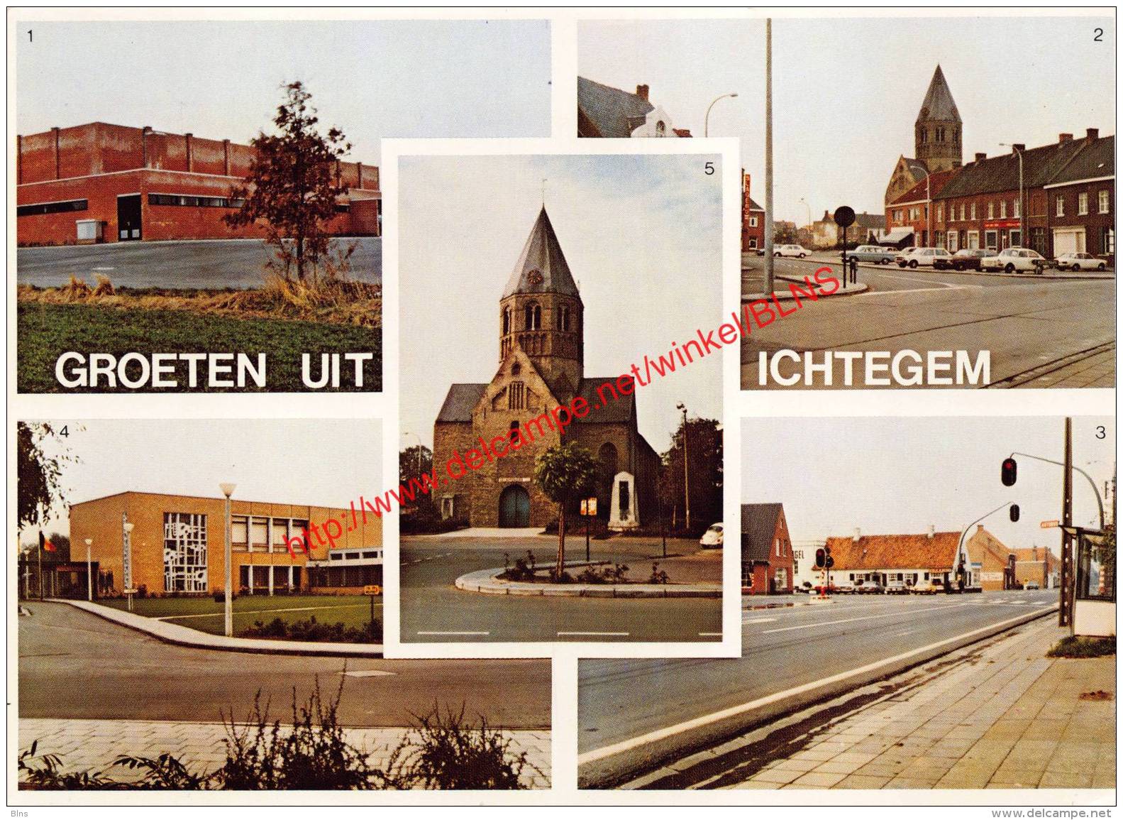 Sporthal - Marktplein - Kruispunt De Engel - St.-Michielskerk - Ichtegem - Ichtegem