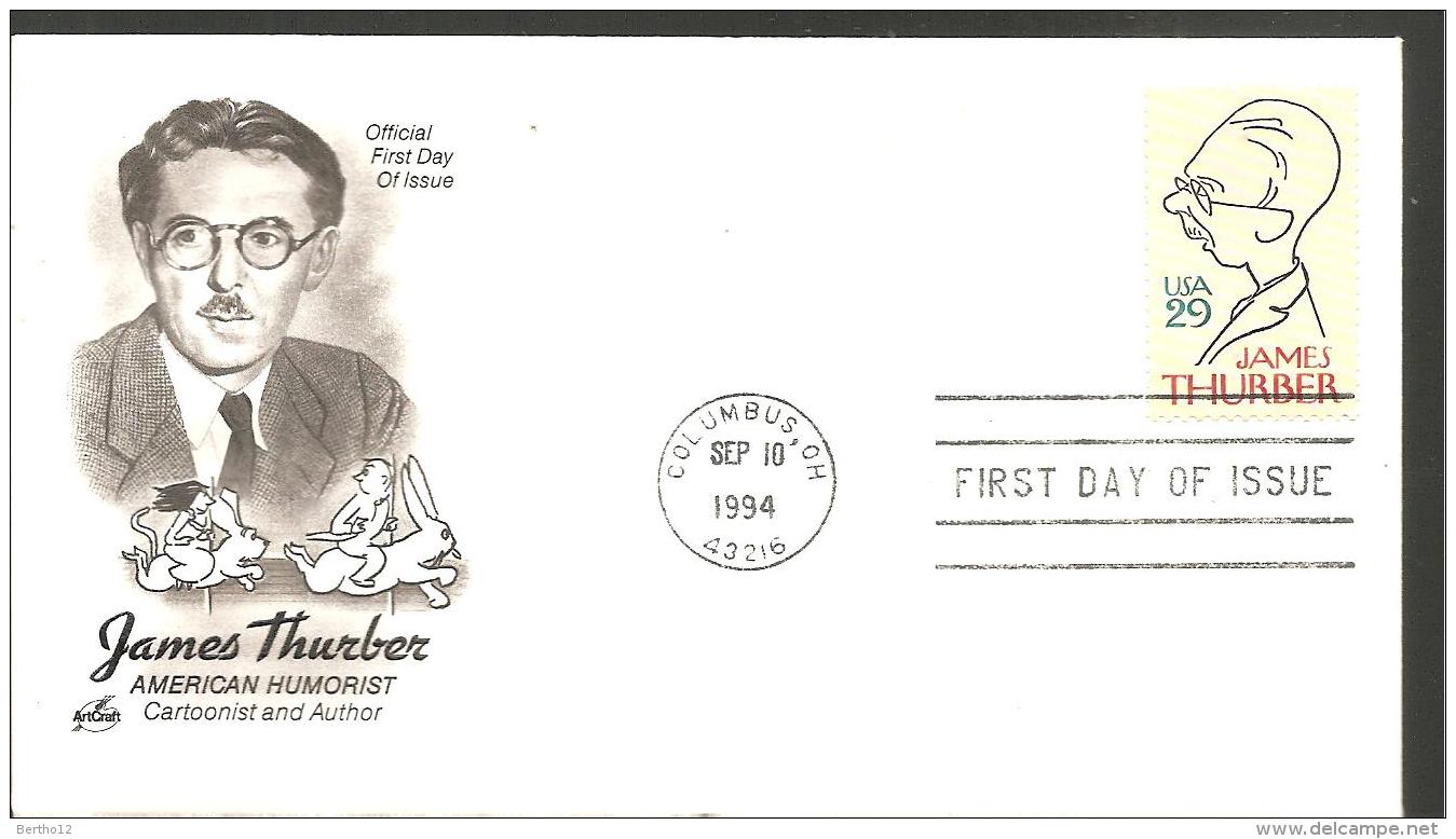 FDC 1994  JAMES THURBER - 1991-2000